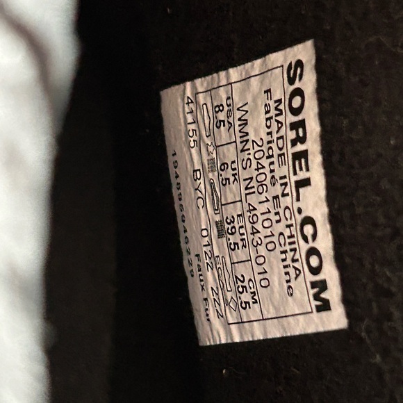 Sorel X prAna Out N About Puffer Zip Winter Snow Boots - black/white/green - Picture 6 of 8